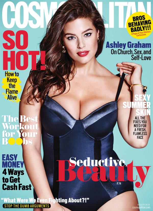 Ashley Graham in bikini Ashley Graham Cosmopolitan Cover