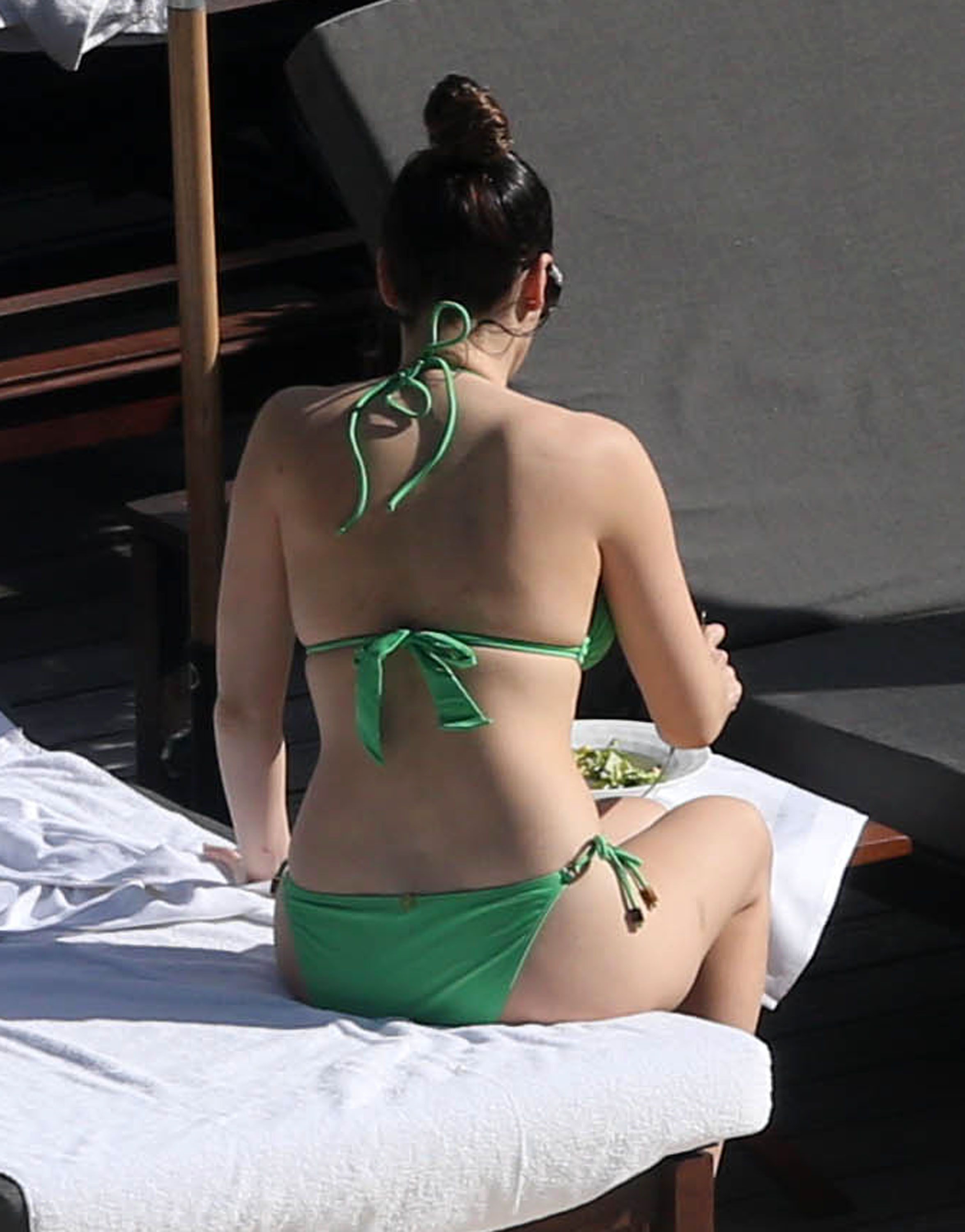 Kelly green and bikini