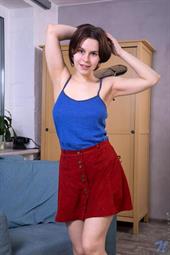 Ole Nina has some incredible big all naturals and she loves to shake them at the slightest provocation. Prancing around the living room, she lifts her miniskirt and peels off her panties. Once she's naked, her hands take over fondling her titties and exploring her cock craving landing strip pussy.  Ole Nina has some incredible big all naturals and she loves to shake them at the slightest provocation. Prancing around the living room, she lifts her miniskirt and peels off her panties. Once she's naked, her hands take over fondling her titties and exploring her cock craving landing strip pussy.