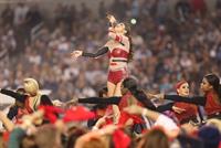 Selena Gomez performing at Thanksgiving NFL show