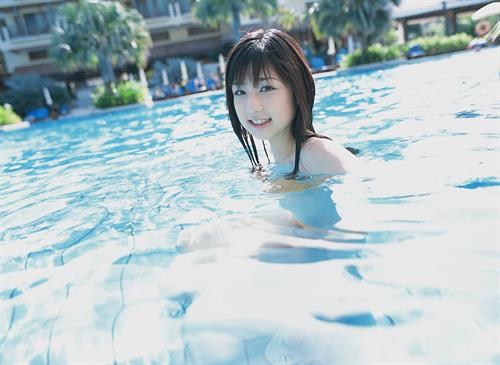 Yuko Ogura in a bikini