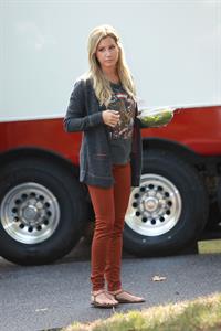 Ashley Tisdale on a lunch break while shooting Scary Movie 5 10/2/12