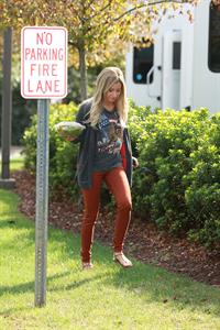 Ashley Tisdale on a lunch break while shooting Scary Movie 5 10/2/12