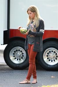 Ashley Tisdale on a lunch break while shooting Scary Movie 5 10/2/12