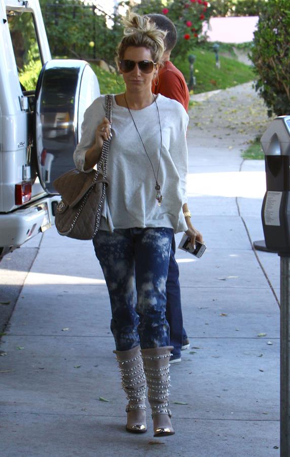 Ashley Tisdale Nine Zero One hair salon in West Hollywood 10/27/12