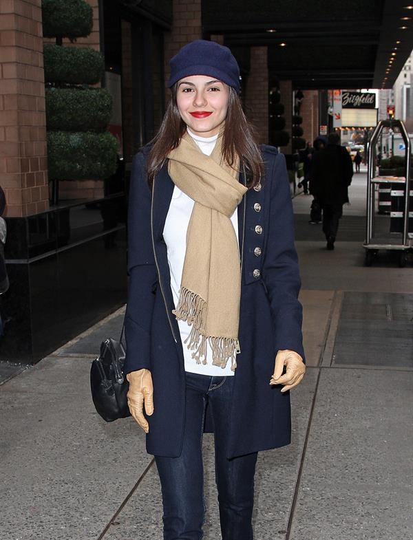 Victoria Justice out and about in NYC 2/7/13 