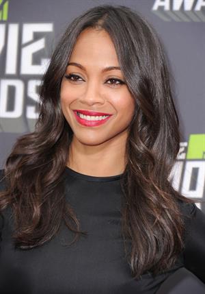 Zoe Saldana attends MTV Movie Awards at Sony Pictures Studios in Culver City - April 14, 2013 