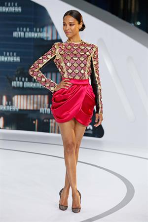 Zoe Saldana Star Trek Into Darkness' Premiere on April 29, 2013 