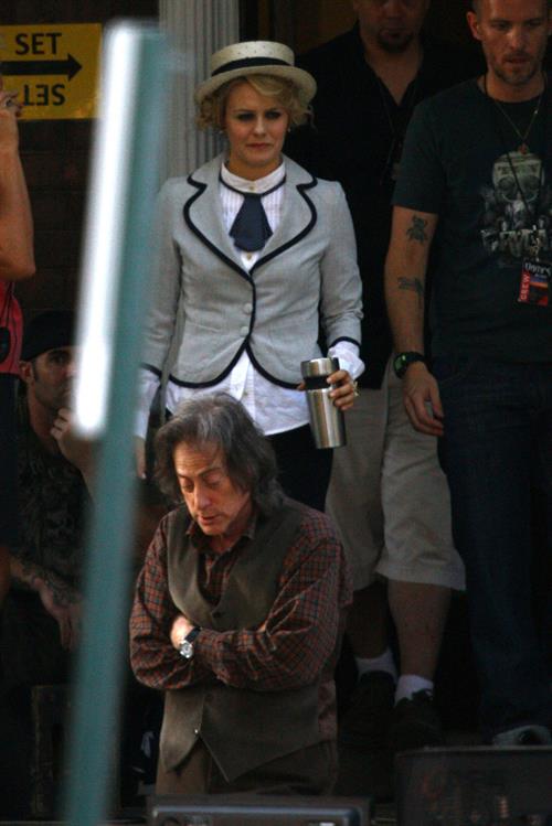 Alicia Silverstone Pictures Alicia Silverstone on Vamps set in Detroit on August 13, 2010