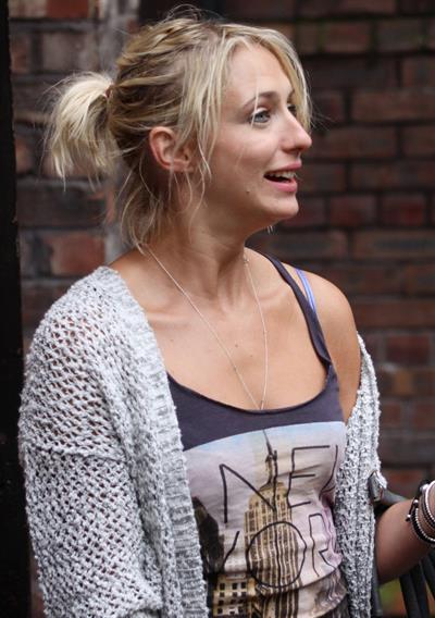 Ali Bastian outside Empire Theatre in Liverpool on July 2, 2012
