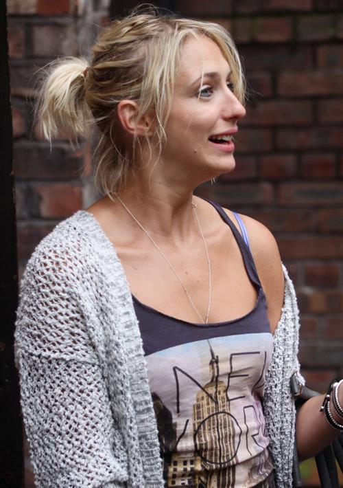 Ali Bastian outside Empire Theatre in Liverpool on July 2, 2012