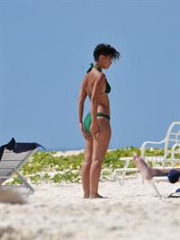 Amelle Berrabah bikini candids in Barbados on Jan 2nd 2010 