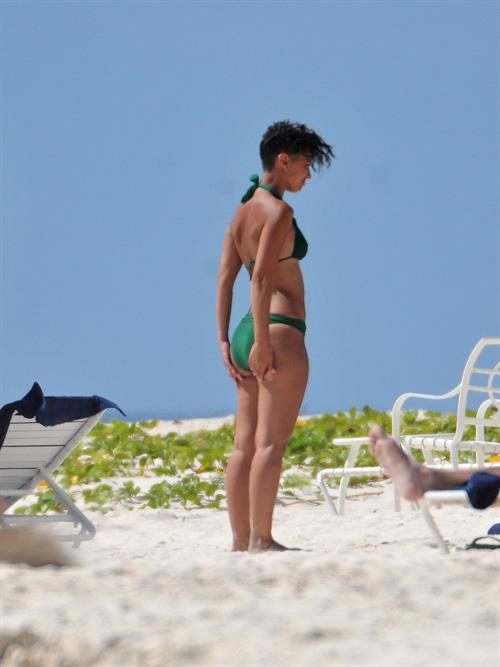 Amelle Berrabah bikini candids in Barbados on Jan 2nd 2010 