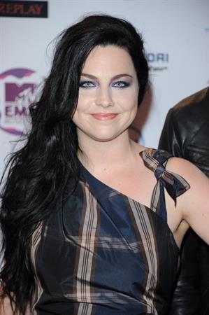 Amy Lee attends the 2011 MTV European Music Awards in Belfast Ireland on November 6, 2011