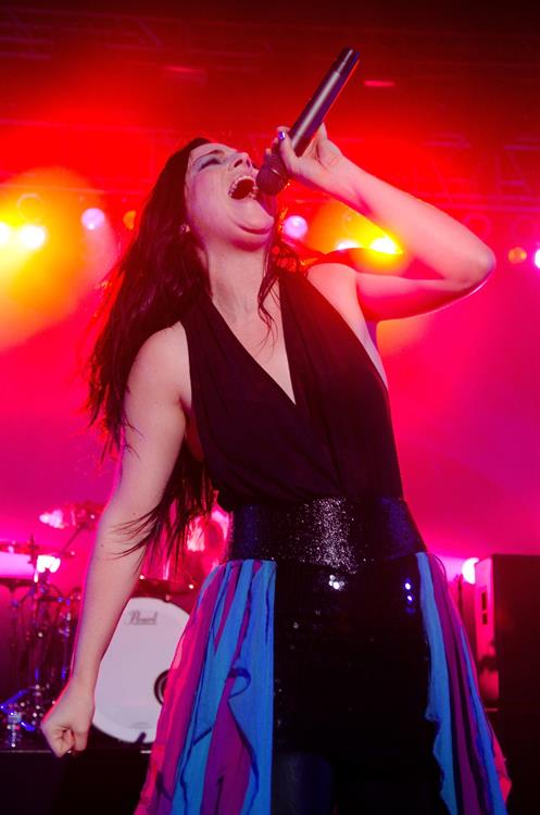 Amy Lee performing at the Rave Eagles Club in Milwaukee on October 21, 2011