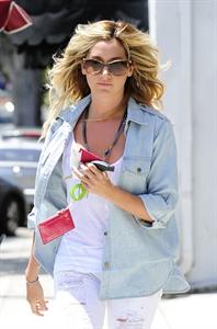 Ashley Tisdale shopping along Robertston Blvd in West Hollywood May 20, 2012 