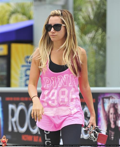 Ashley Tisdale arriving at the Equinox gym in West Hollywood June 15, 2012 