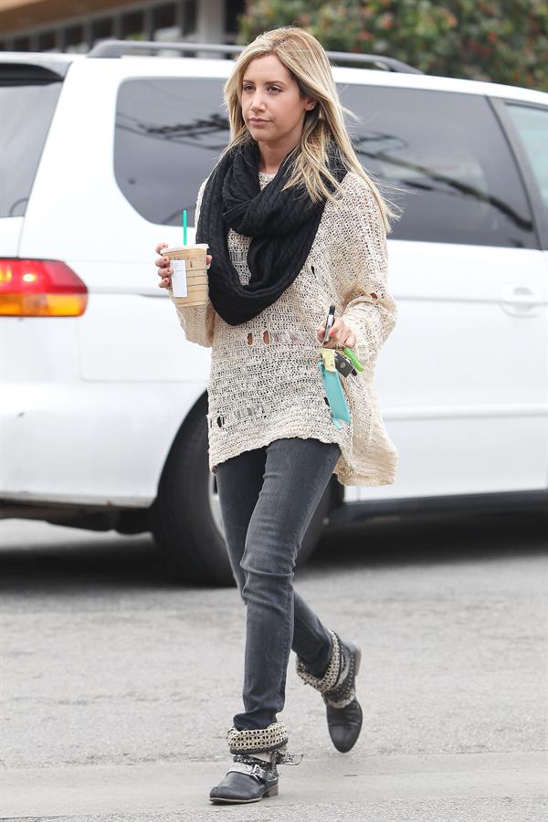 Ashley Tisdale Starbucks in LA 11/29/12 