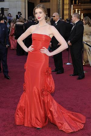 Anne Hathaway 83rd annual Academy Awards in Hollywood on February 27, 2011