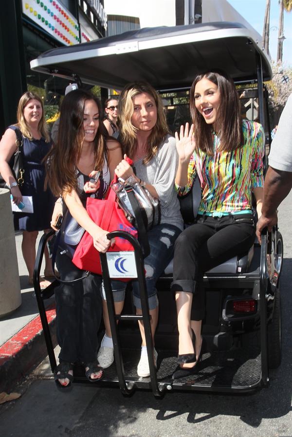 Victoria Justice makes a visit to Extra at The Grove in Los Angeles on March 4, 2013