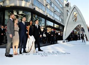 Zoe Saldana attends the 'Star Trek Into Darkness' UK Premiere at the Empire Leicester Square in London