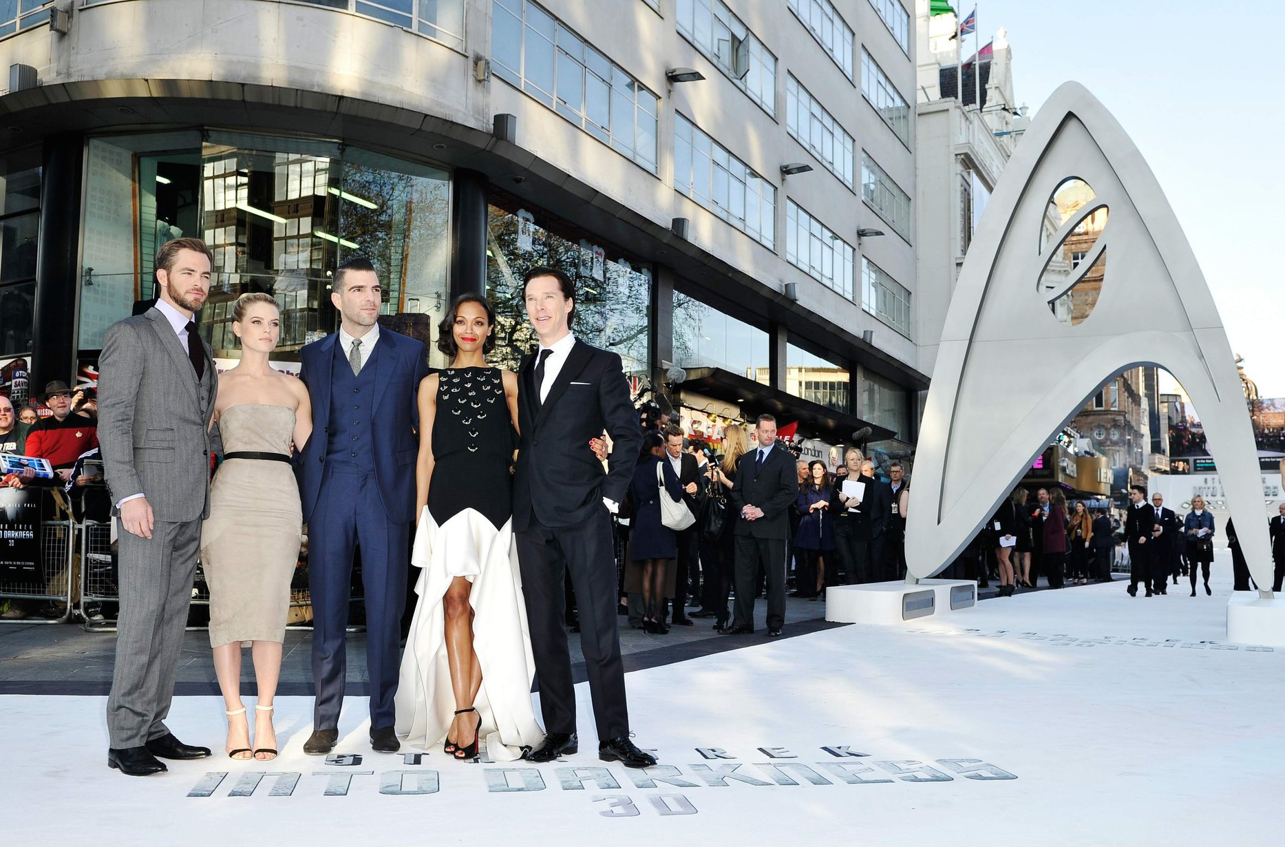 Zoe Saldana attends the 'Star Trek Into Darkness' UK Premiere at the Empire Leicester Square in London