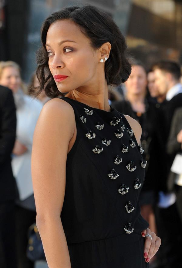 Zoe Saldana attends the 'Star Trek Into Darkness' UK Premiere at the Empire Leicester Square in London