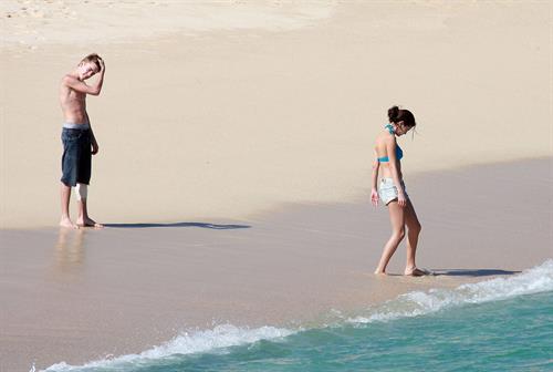Selena Gomez on vacation in Mexico on December 7, 2011