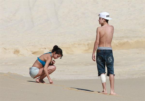 Selena Gomez on vacation in Mexico on December 7, 2011