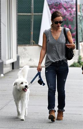 Olivia Wilde walking her dog in New York City - July 22, 2013 