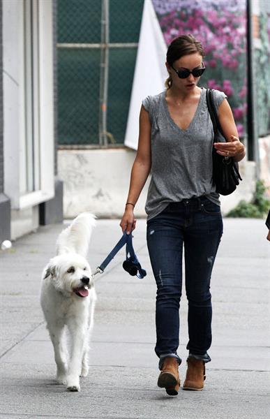 Olivia Wilde walking her dog in New York City - July 22, 2013 