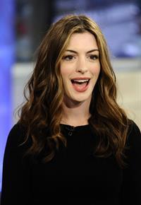 Anne Hathaway appearing on the Today Show on April 7, 2011