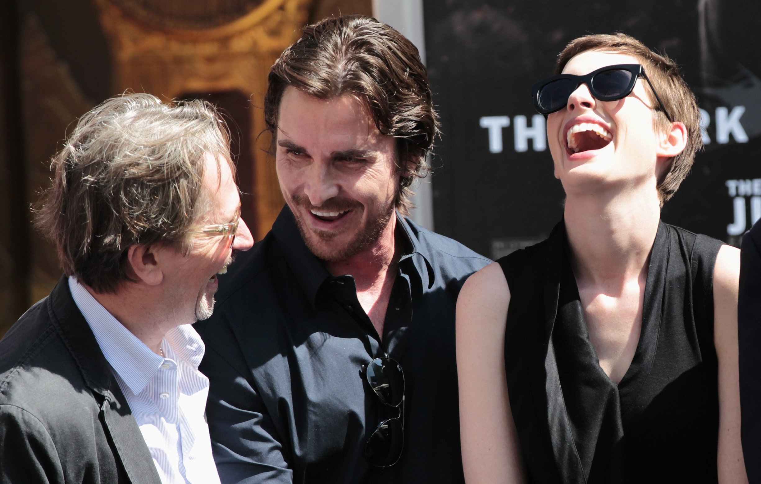 Anne Hathaway Christopher Nolan immortalized with hand and footprint ceremony on July 7, 2012
