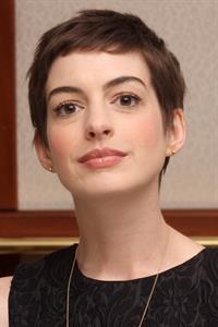 Anne Hathaway the Dark Knight Rises press conference portraits in Beverly Hills on July 8, 2012