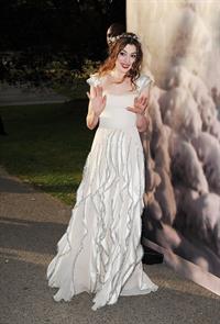 Anne Hathaway White Fairy Tale Love Ball in Paris on July 5, 2011