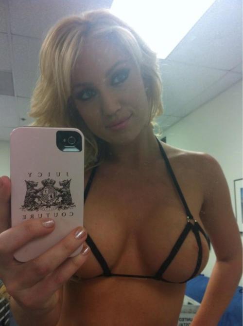 Anonymous in a bikini taking a selfie