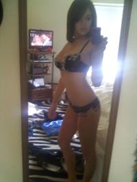 Anonymous in lingerie taking a selfie