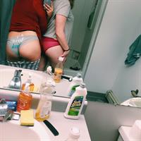 Anonymous in lingerie taking a selfie and - ass