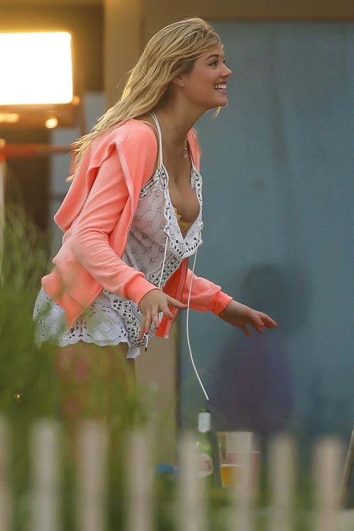 Kate Upton on the set of 'The Other Woman' in NY on June 6, 2013