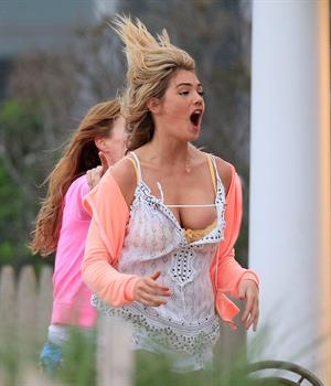 Kate Upton on the set of 'The Other Woman' in NY on June 6, 2013