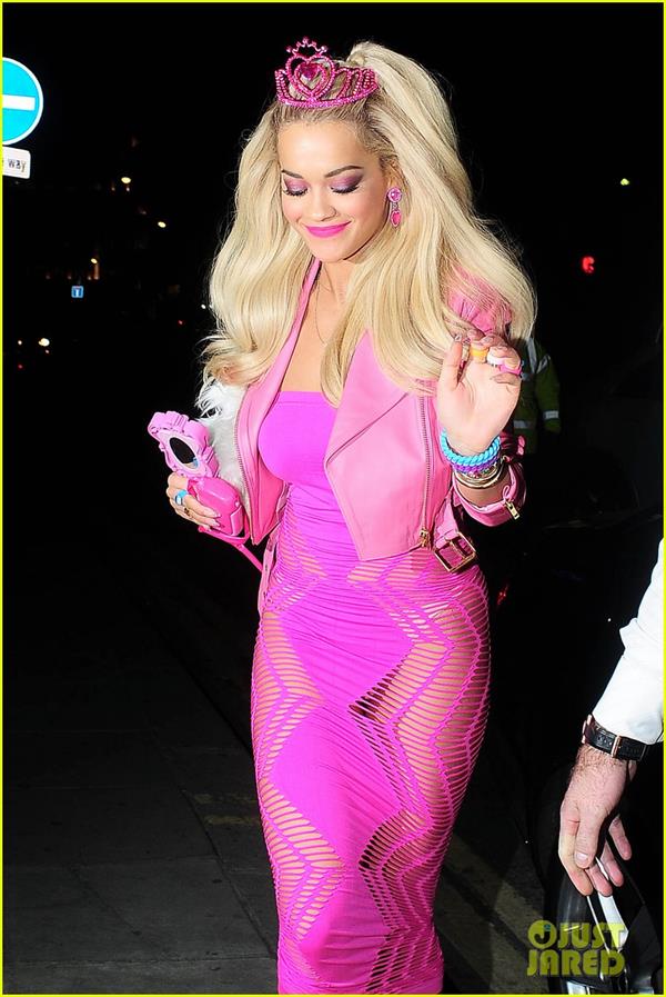 Rita Ora as Barbie for Halloween