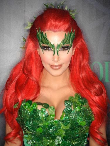 Kim Kardashian as Poison Ivy for the 2011 Midori Green Halloween party in New York