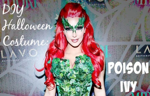 Kim Kardashian as Poison Ivy for the 2011 Midori Green Halloween party in New York