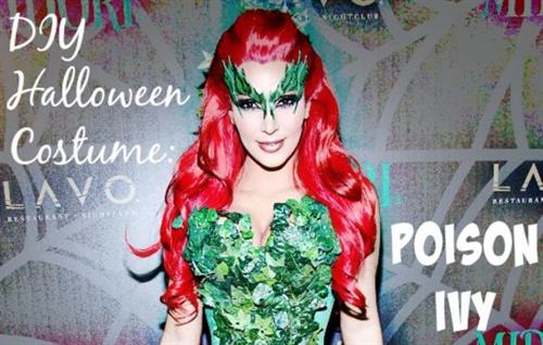 Kim Kardashian as Poison Ivy for the 2011 Midori Green Halloween party in New York