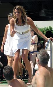 Ashley Greene hosts a pool party at the Wet Republic on August 7, 2010 in Las Vegas, Nevada