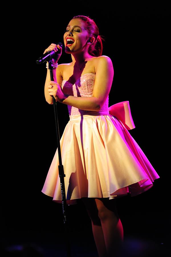Ariana Grande performs at the Roxy West Hollywood on February 19, 2012