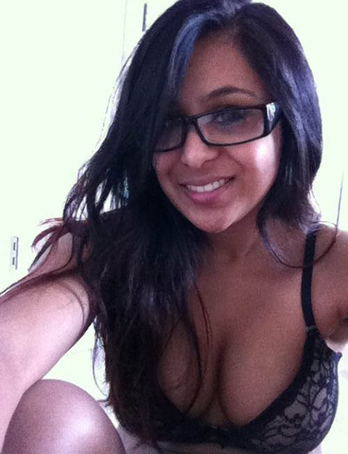 Anonymous in lingerie taking a selfie