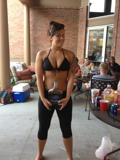 Anonymous in a bikini