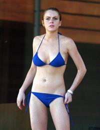 Lindsay Lohan in a bikini