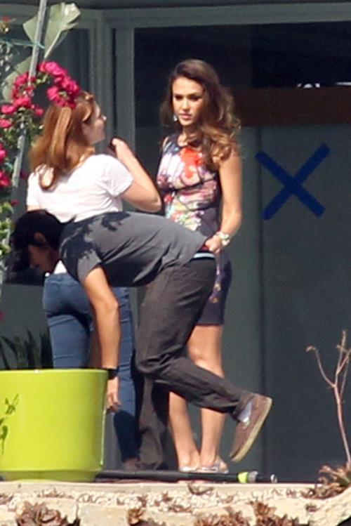 Jessica Alba posing for a magazine photoshoot on June 15, 2012